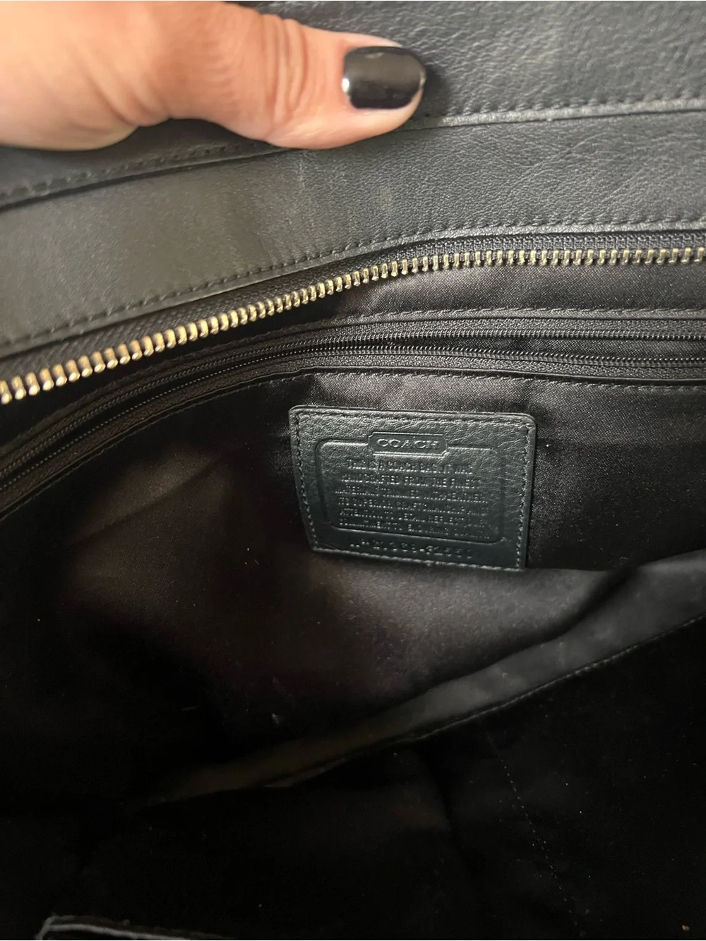 Coach Black Signature Jacquard Tote with Leather Trim